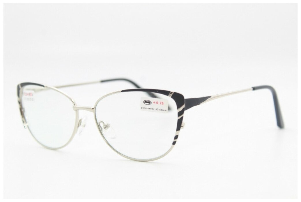 Готовые очки для зрения со стеклянными линзами "фотохром" и флекс душками (черные)