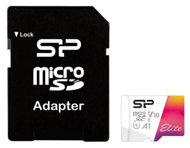 Карта памяти microSDXC 128Gb Silicon Power Elite A1 SP128GBSTXBV1V20SP