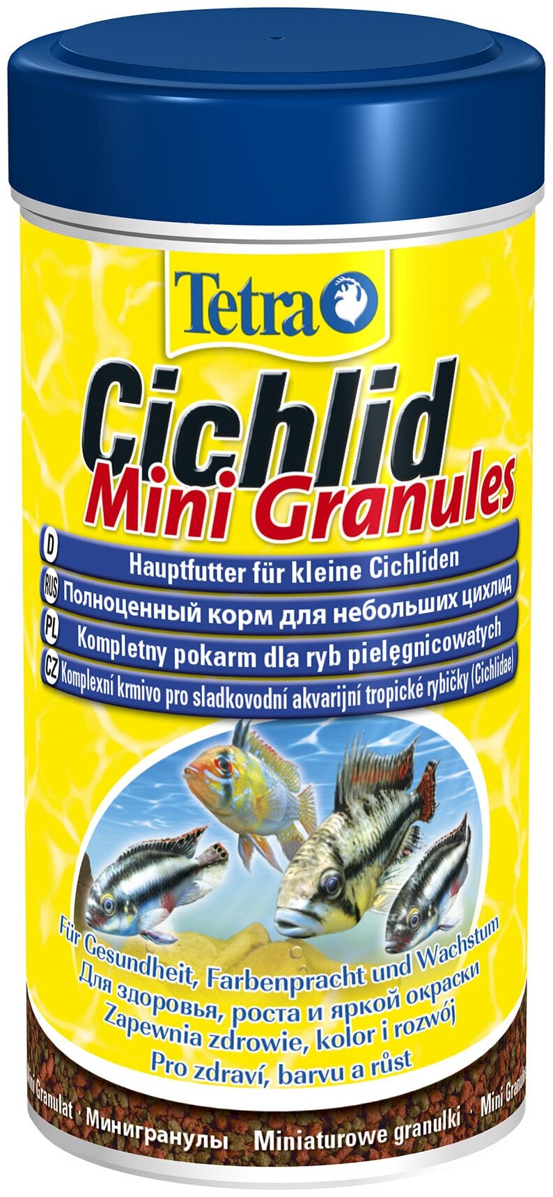 TetraCichlid Mini Granules корм для небольших цихлид в гранулах 250 мл - фотография № 10