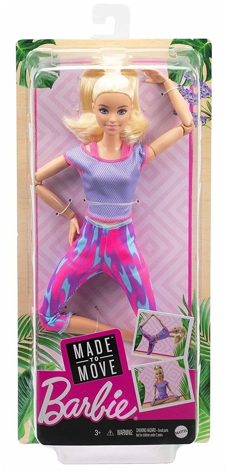 Кукла Barbie Безграничные движения Блондинка в серой футболке - фото №2