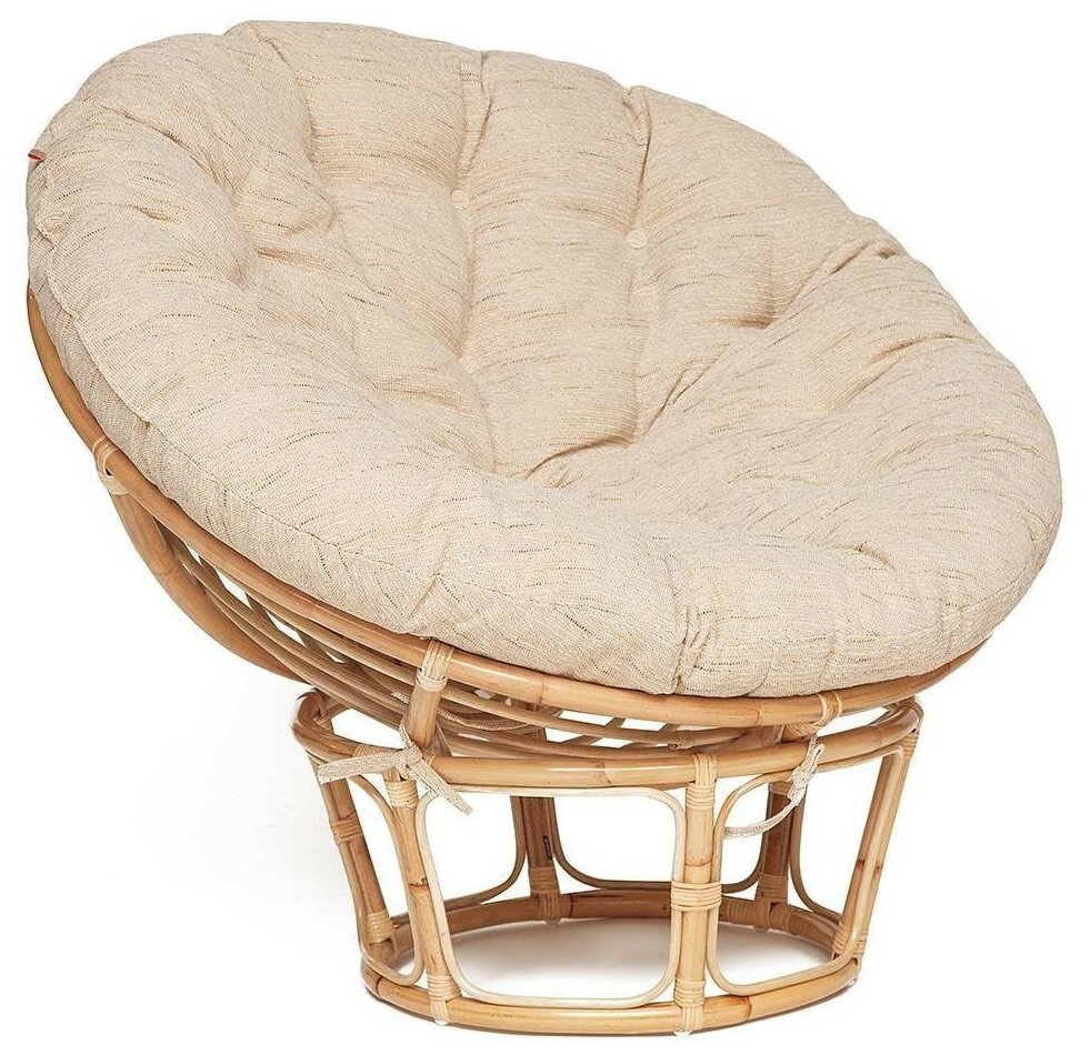 Кресло "PAPASAN ECO" P115-1/SP STD / c подушкой, ремешками / Natural (натуральный), ткань Старт