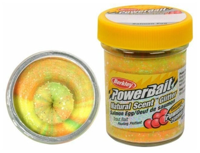 Паста прессованная прикормка Berkley PowerBait Natural Scent Glitter Trout Bait