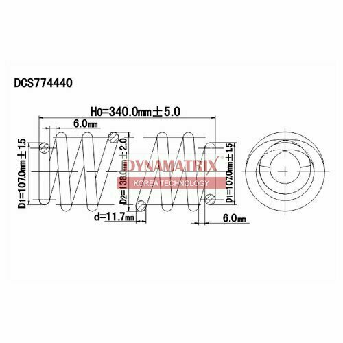 Пружина передней подвески Dynamatrix-Korea DCS774440 для Opel Vectra