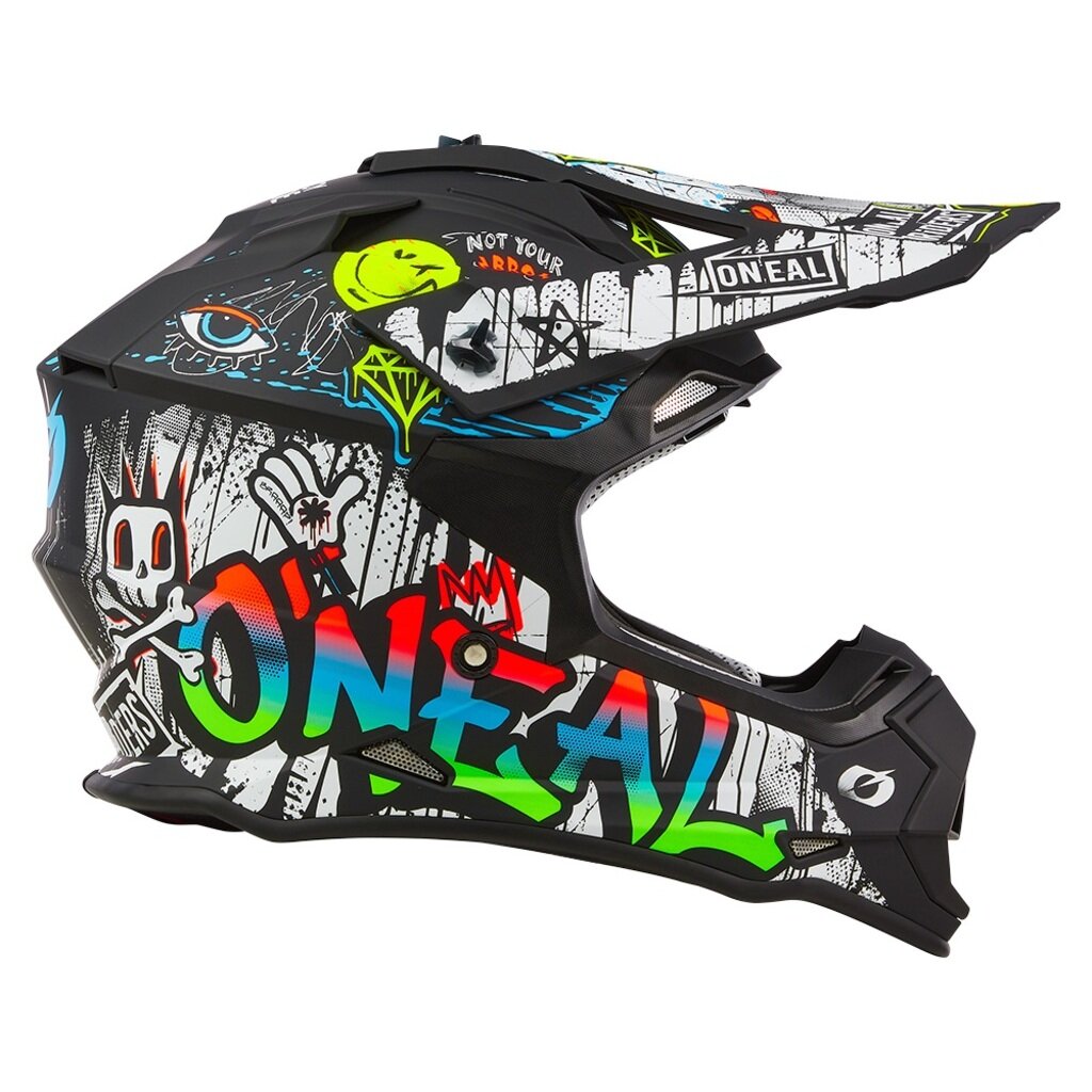 Шлем кроссовый ONEAL 2Series Rancid V24 черный/белый размер M