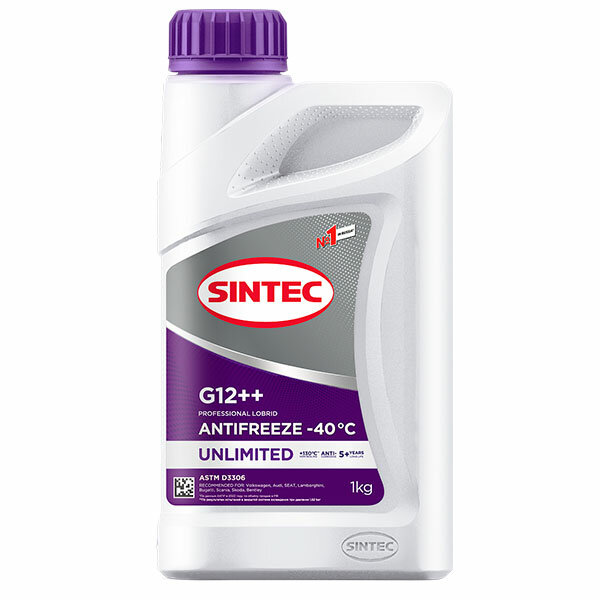 Антифриз Unlimited фиолетовый G12++ (-40) 1кг SINTEC 990565