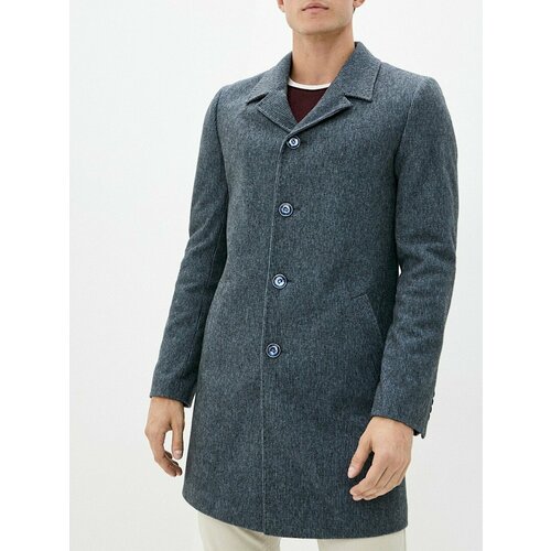 Пальто Berkytt, демисезон/зима, силуэт прилегающий, средней длины, внутренний карман, размер 56/182, серый