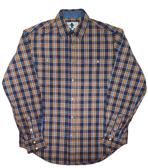 Рубашка WEST RIDER, размер 54, горчичный, синий