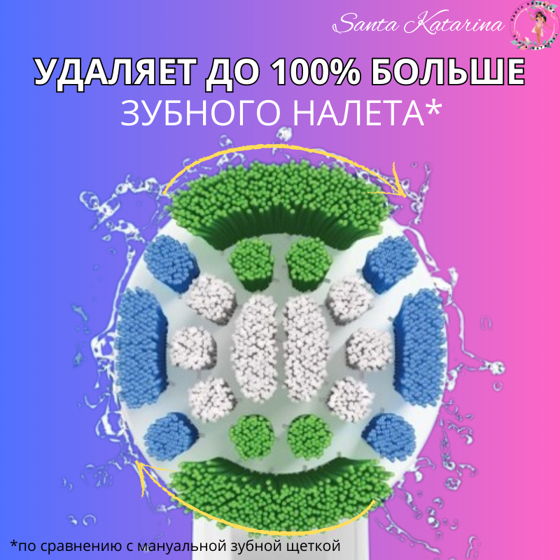 Насадки на щетку oral b сменные набор 4 шт - фотография № 6