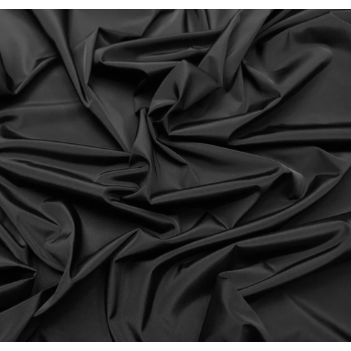 Курточная ткань Принц. Пропитка ВО-80, цвет черный. Готовый отрез 10*1,5м.