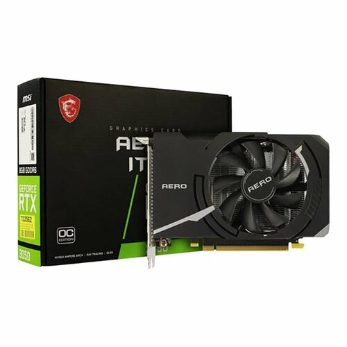 Видеокарта MSI RTX3050 AERO ITX 8GB OCV2 GDDR6 128-bit HDMI 3xDP 3243300₽