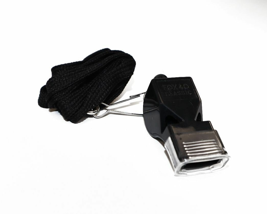 Свисток FOX40 "Classic", пластик, для баскетбола и футбола, чёрный. — фото 1