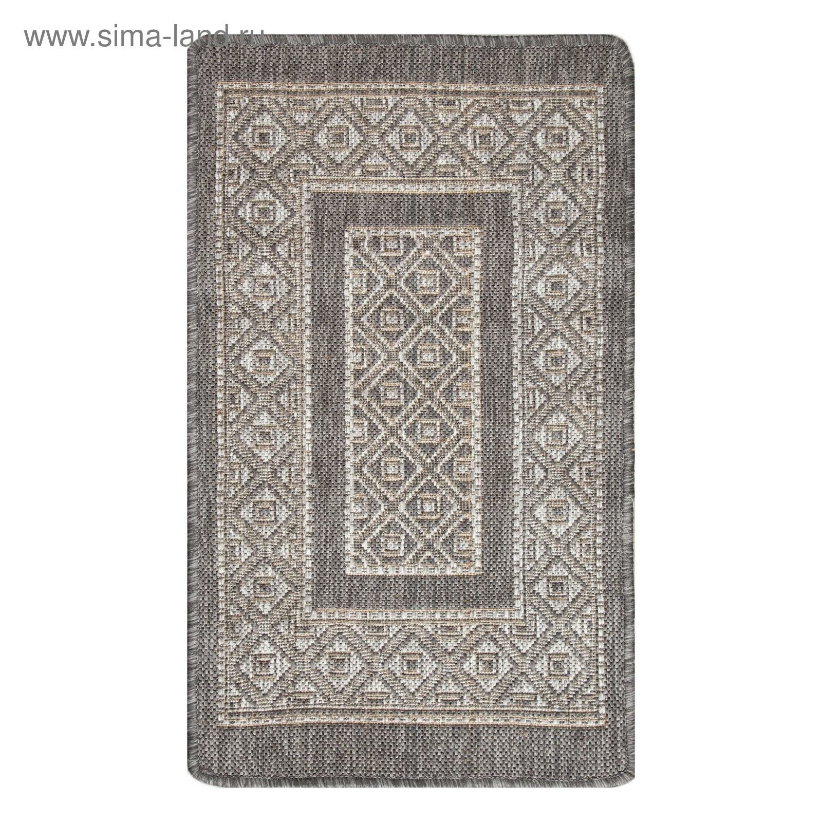 фото Ковер Эко-люкс прямоугольный 50х80 см, ПП 100%, джут
