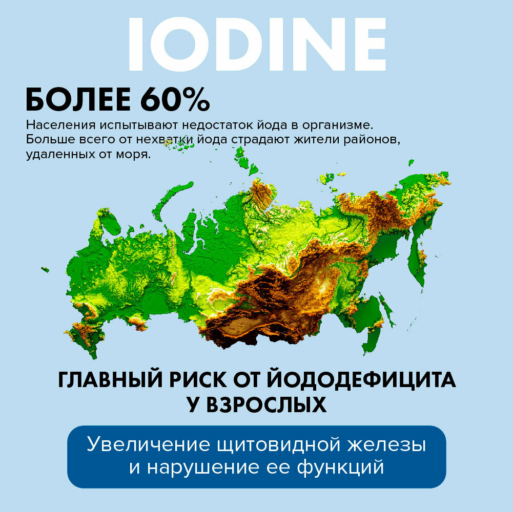 Изображение Йод 300 мкг, йодит калия, для улучшения работы щитовидной железы