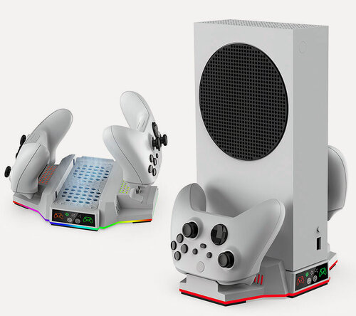 Изображение товара Многофункциональный стенд с RGB подсветкой для Xbox Series S (Dobe TYX-3612W) White