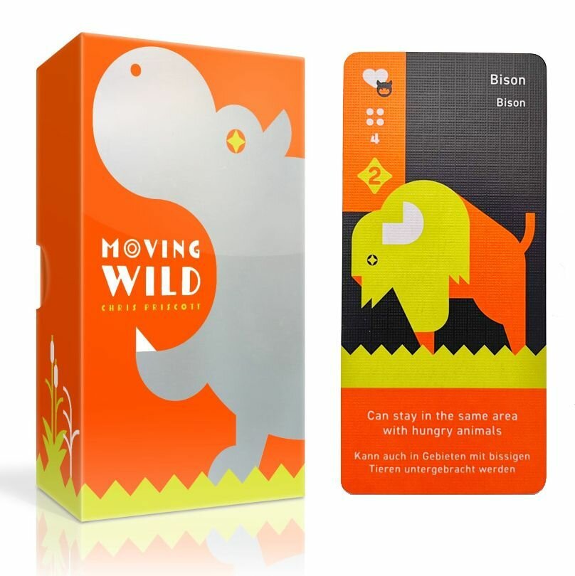 Настольная игра Moving Wild с промокартой Bison - оригинал Oink Games на английском языке