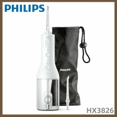 фото Ирригатор philips sonicare cordless power flosser 3000 hx3826/31, белый