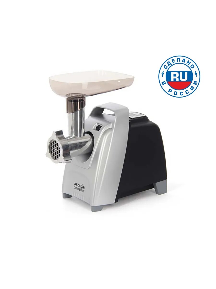 Мясорубка Аксион "М62.01" черная мощность 300/2000Вт защита двигателя насадки