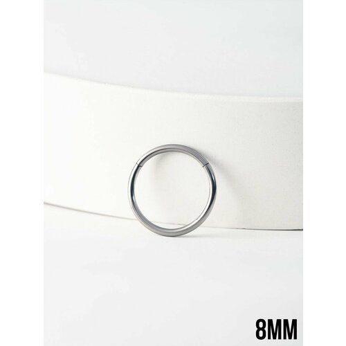 Пирсинг в нос Implant Grade, размер 8 мм, 1 шт., Silver