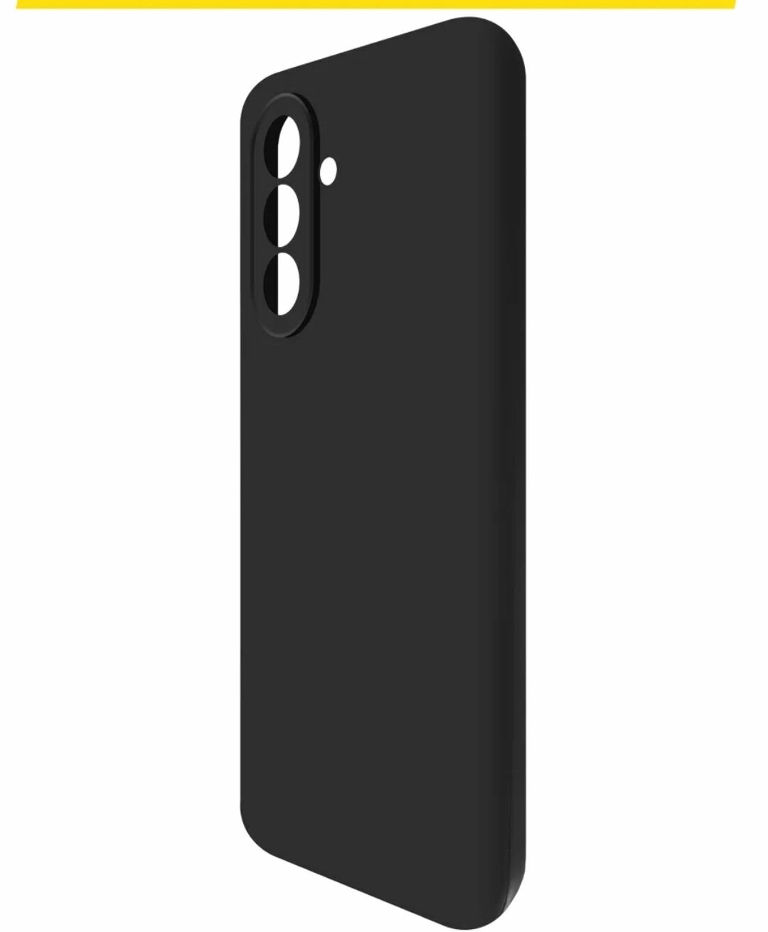 Samsung Galaxy A36, A56 чехол, Силиконовый чёрный бампер для Самсунг гелакси А36, a56 с защитой камеры и микрофиброй — фото 1