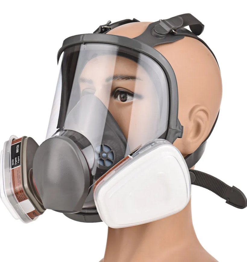 Респиратор профессиональный , маска полнолицевая защитная, набор маска + фильтры, 6800