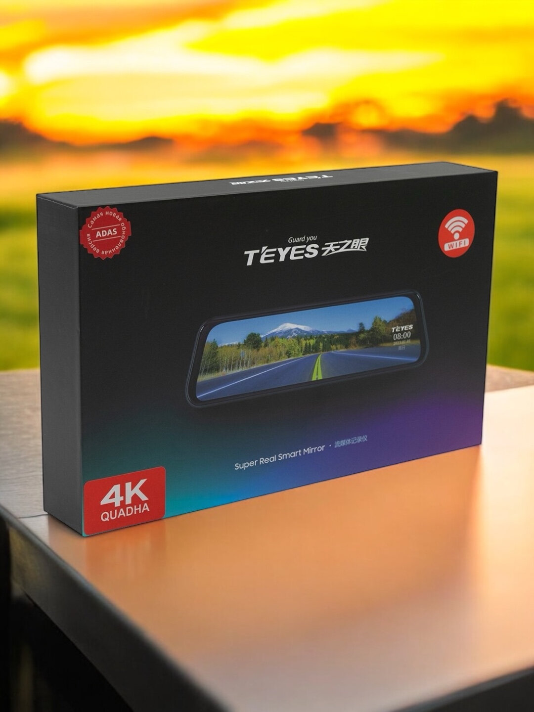 Видеорегистратор Teyes Q9 PRO 4K+1080P, Wi-Fi, автомобильное зеркало