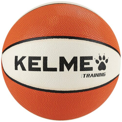 фото Мяч баскетбольный kelme hygroscopic, арт. 8102qu5004-133, размер 6, 8 панелей, пу, бутиловая камера, белый-оранжевый-черный