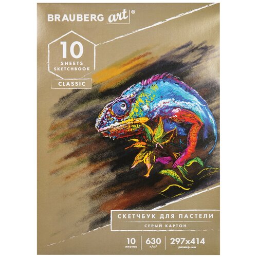 Альбом BRAUBERG 105917, комплект 3 шт. комплект 6 шт альбом для пастели картон серый некрашенный 630 г м2 297x414 мм 10 л brauberg art classic 105917