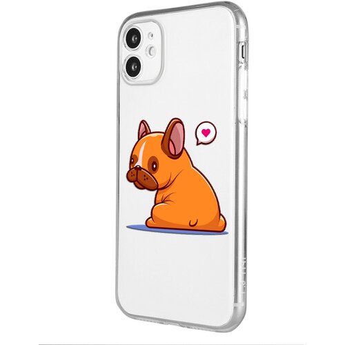 Силиконовый чехол с защитой камеры Mcover для Apple iPhone 11 с рисунком Мечта собаки силиконовый чехол с защитой камеры mcover для apple iphone 12 pro max с рисунком мечта собаки