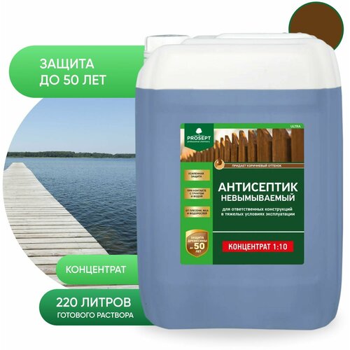 Антисептик невымываемый PROSEPT ULTRA, коричневый, 20 л.