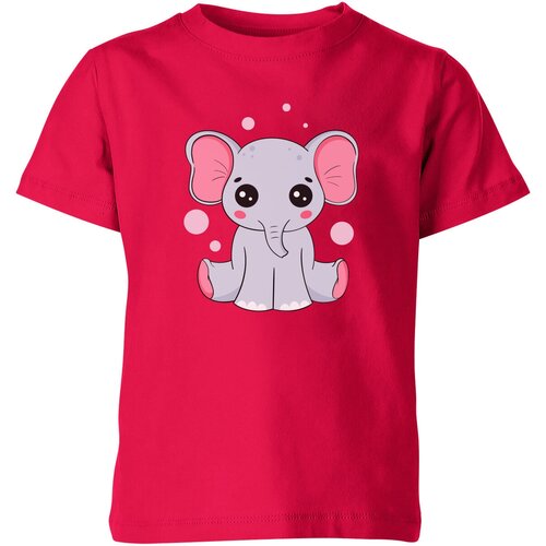 Футболка Us Basic, размер 4, розовый детская футболка слонёнок малыш 128 синий