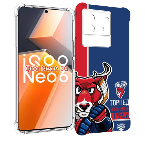 Чехол MyPads хк торпедо нижний новгород мужской для Vivo iQoo Neo 6 5G задняя-панель-накладка-бампер