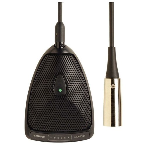 SHURE MX393O плоский поверхностный конденсаторный всенапраленный микрофон с программируемым переключателем черный 4140400₽