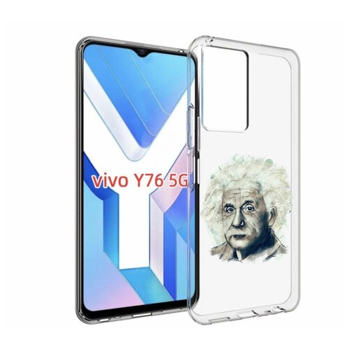Чехол MyPads Альберт энштейн для Vivo Y76 5G задняя-панель-накладка-бампер
