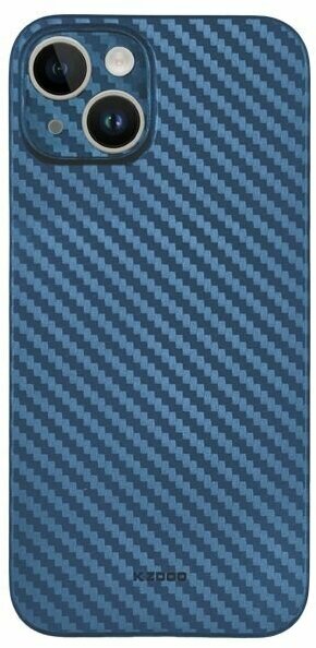 Чехол ультратонкий K-DOO Air Carbon для iPhone 15 Plus, синий