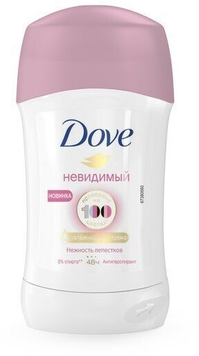 Dove антиперспирант-дезодорант стик невидимый Нежность лепестков 40мл