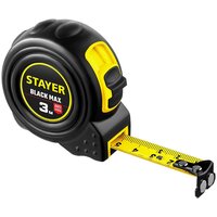 STAYER BlackMax 3м х 16мм, Рулетка с двумя фиксаторами (3410-03)