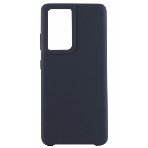 Накладка силиконовая Silicone Cover для Samsung Galaxy S21 Ultra G998 тёмно-синяя шлейф для samsung g991 galaxy s21 g996 galaxy s21 g998 galaxy s21 ultra на кнопку включения