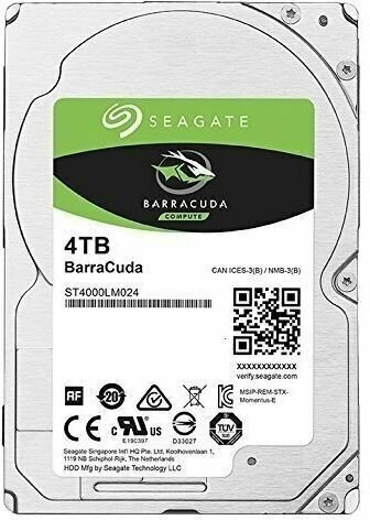 Жесткий диск Seagate Barracuda ST4000LM024, 4ТБ, HDD, SATA III, 2.5"