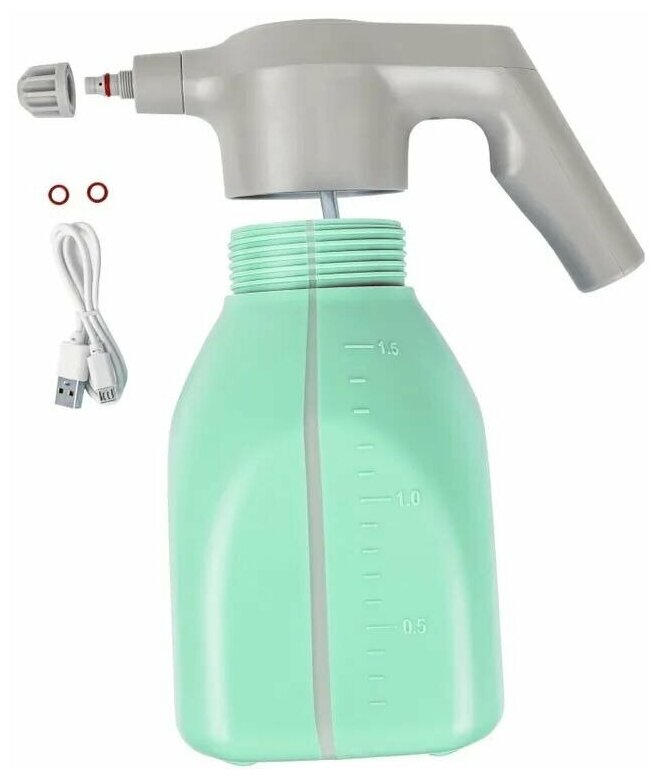 Аккумуляторный опрыскиватель для полива и ухода за растениями с зарядкой от USB Garden Sprayer GS811, 2 л (зеленый) - фотография № 2