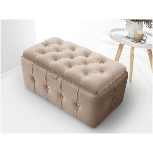 Банкетка с ящиком (велюр Velutto 14 + стразы)