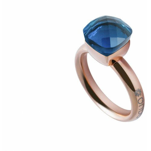Кольцо Qudo, кристалл, размер 16.5, синий кольцо qudo нержавеющая сталь золочение