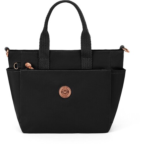 Сумка MINDESA повседневная, полиэстер, внутренний карман, регулируемый ремень, черный