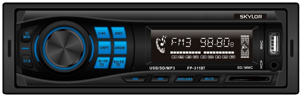 Автомагнитола Skylor FP-311BT USB / SD / FM / MP3