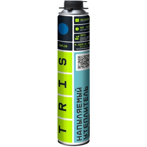 Утеплитель напыляемый полиуретановый Tris Teplis профессиональный 820 мл 1328₽