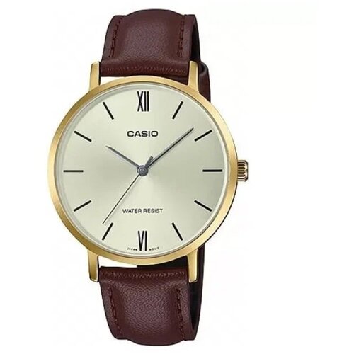 Наручные часы CASIO Collection LTP-VT01GL-9B, золотой, коричневый casio ltp v006g 9b