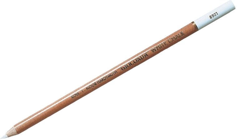 Мел художественный Koh-I-Noor "Gioconda 8801", карандаш, белый, заточен, 2 штуки