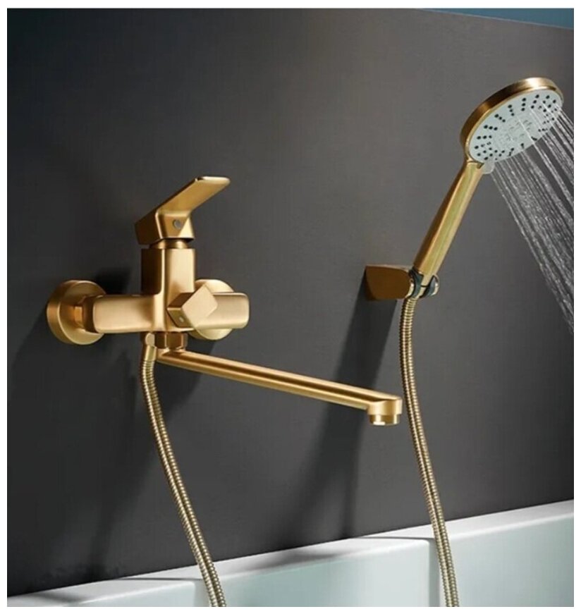 Смеситель для ванны L2280Y Ledeme/Цвет матовое золото/Материал Латунь