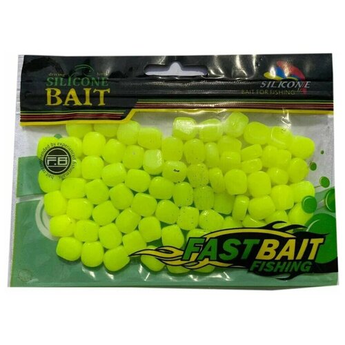 Силиконовая приманка Кукуруза салатовая 80 шт 275₽