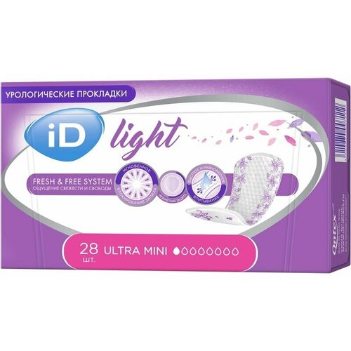 Прокладки урологические ID Light размер Ultra Mini, 28 шт