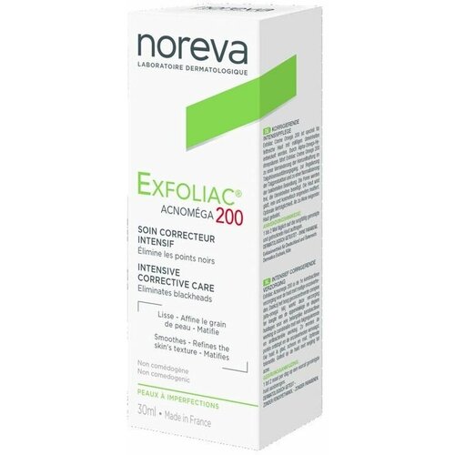 Крем для лица Noreva Exfoliac Acnomega 200 30 мл интенсивный корректирующий